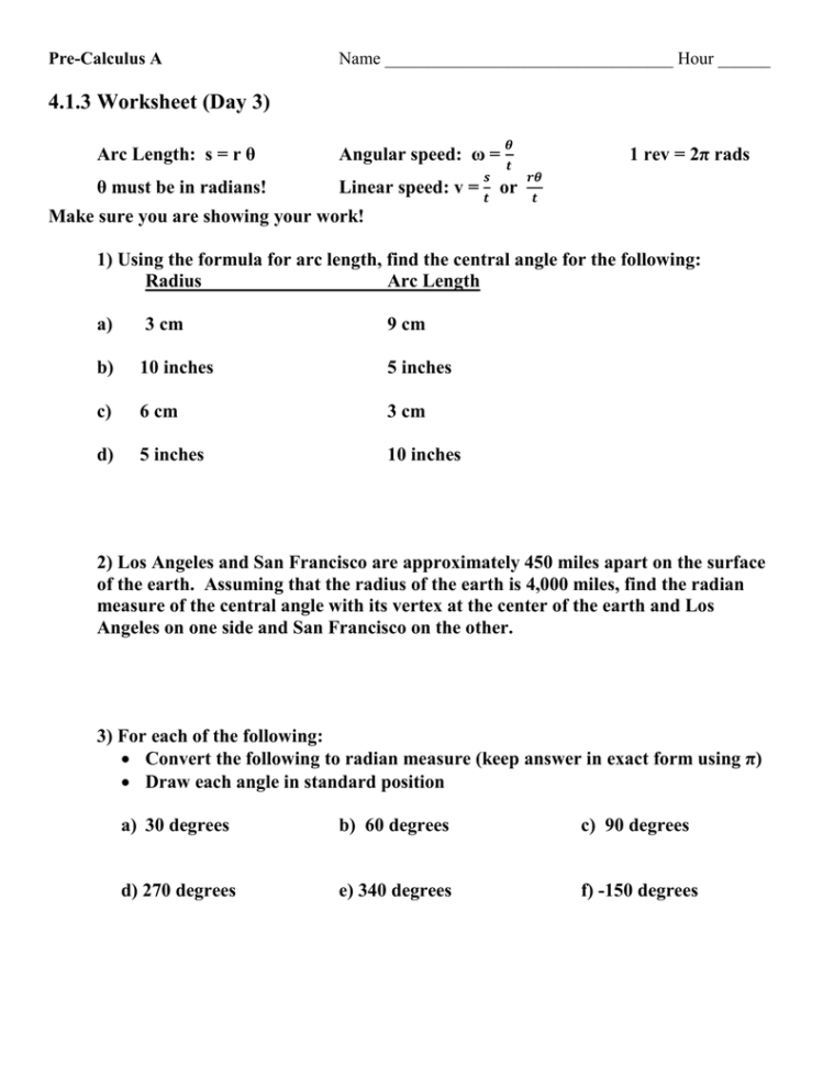 413 Worksheet Day 3