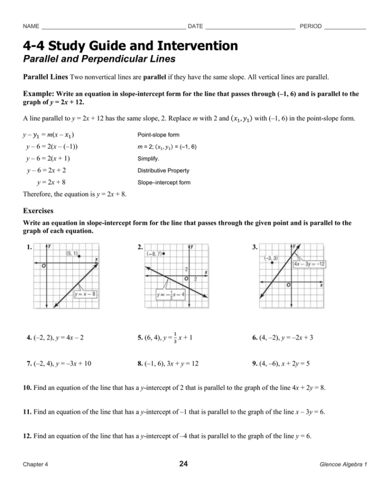 44 Study Guide And Intervention