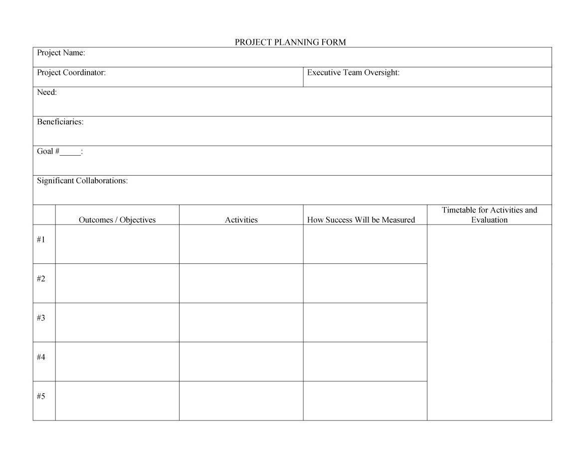 Project Planning Worksheet Template — db-excel.com