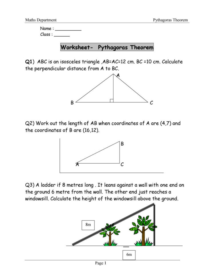 48 Pythagorean Theorem Worksheet With Answers Word  Pdf