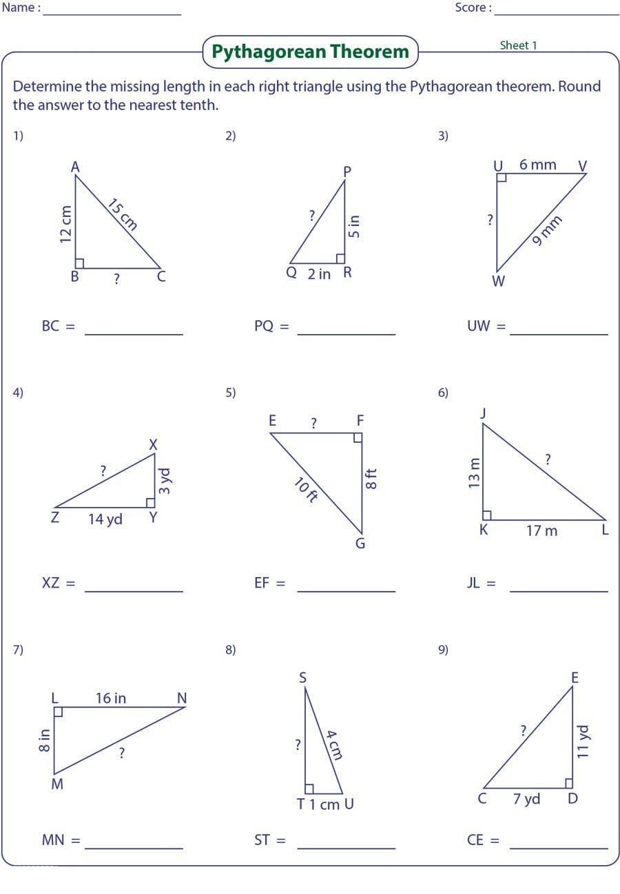 48 Pythagorean Theorem Worksheet With Answers Word Pdf Db excel