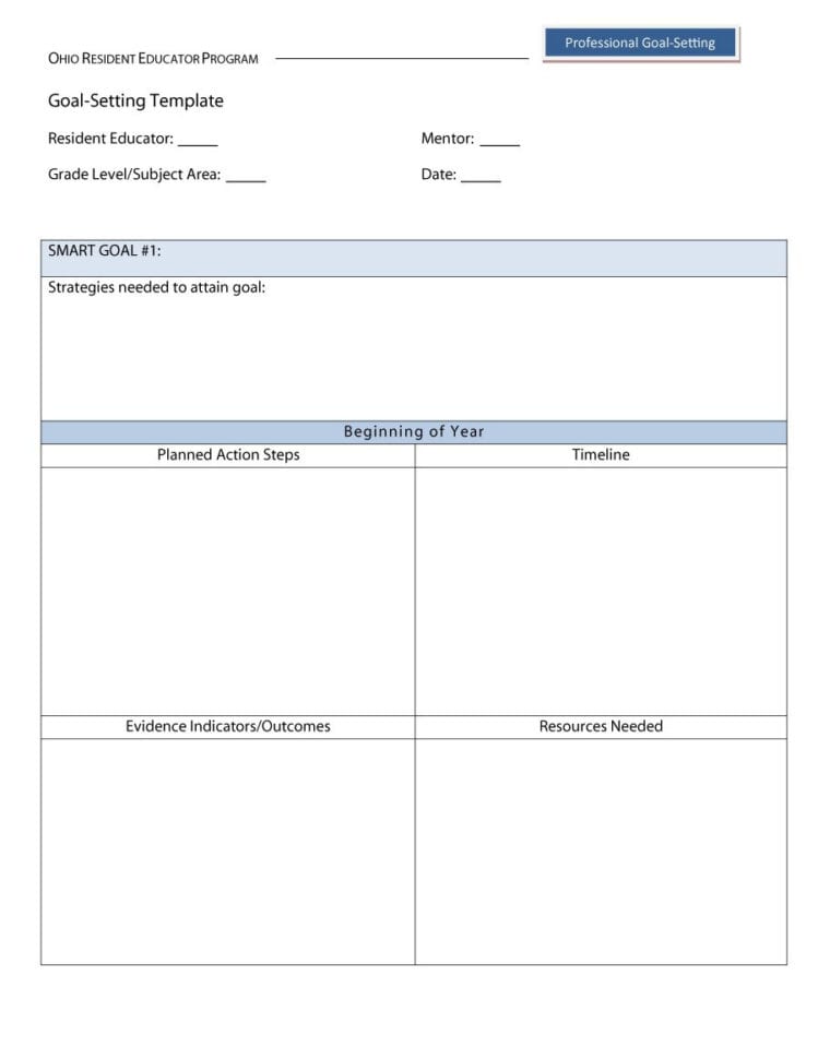 48 Smart Goals S   Worksheets ᐅ  Lab