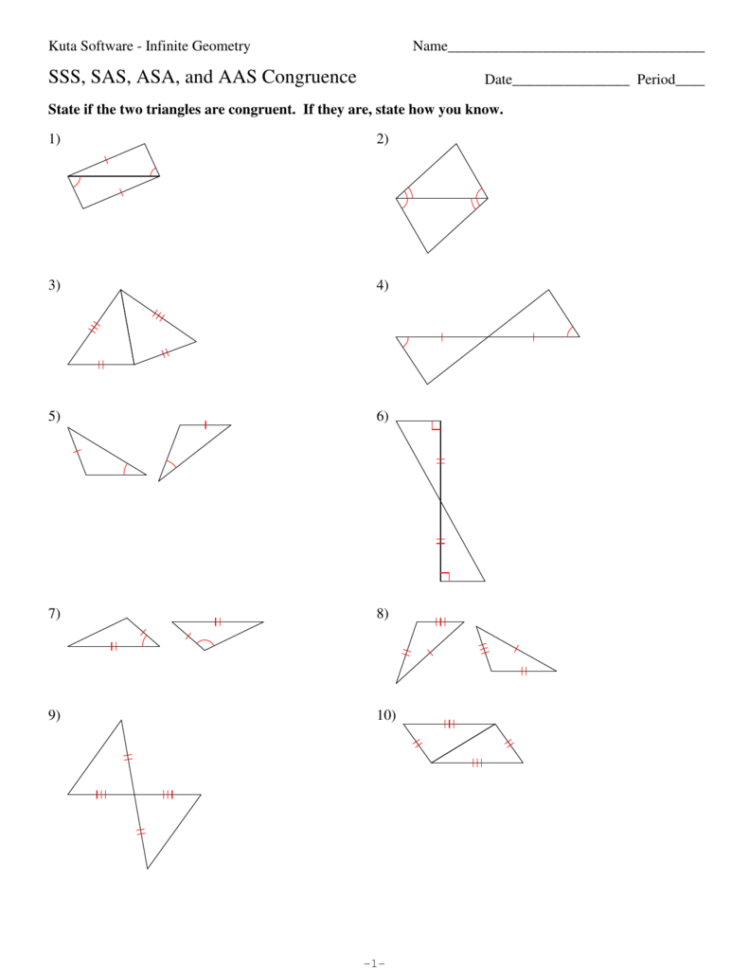 4Sss Sas Asa And Aas Congruence