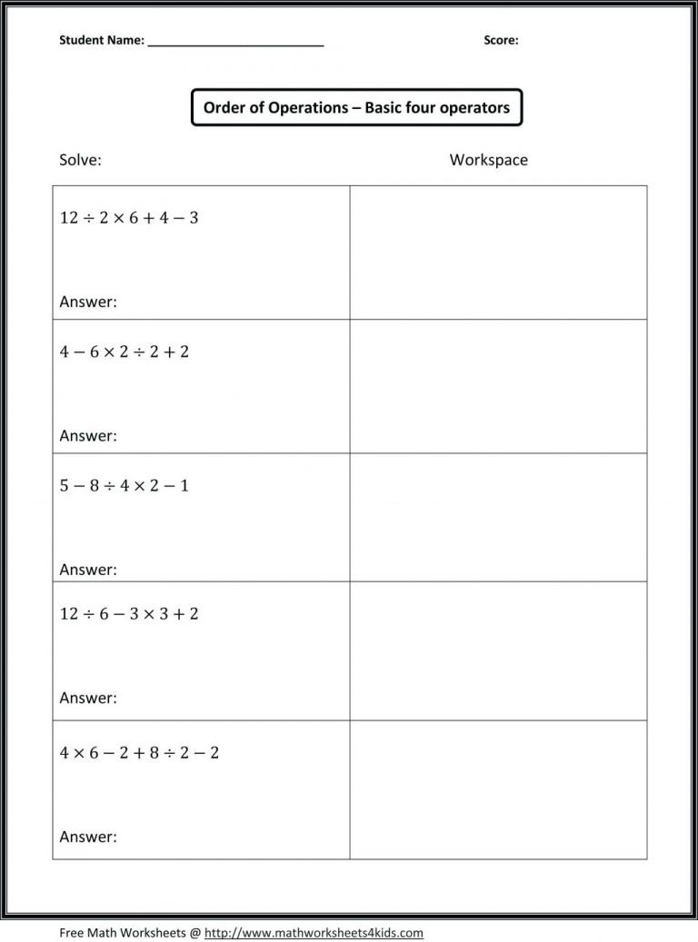 4Th Grade Math Distributive Property Worksheets With Of — db-excel.com