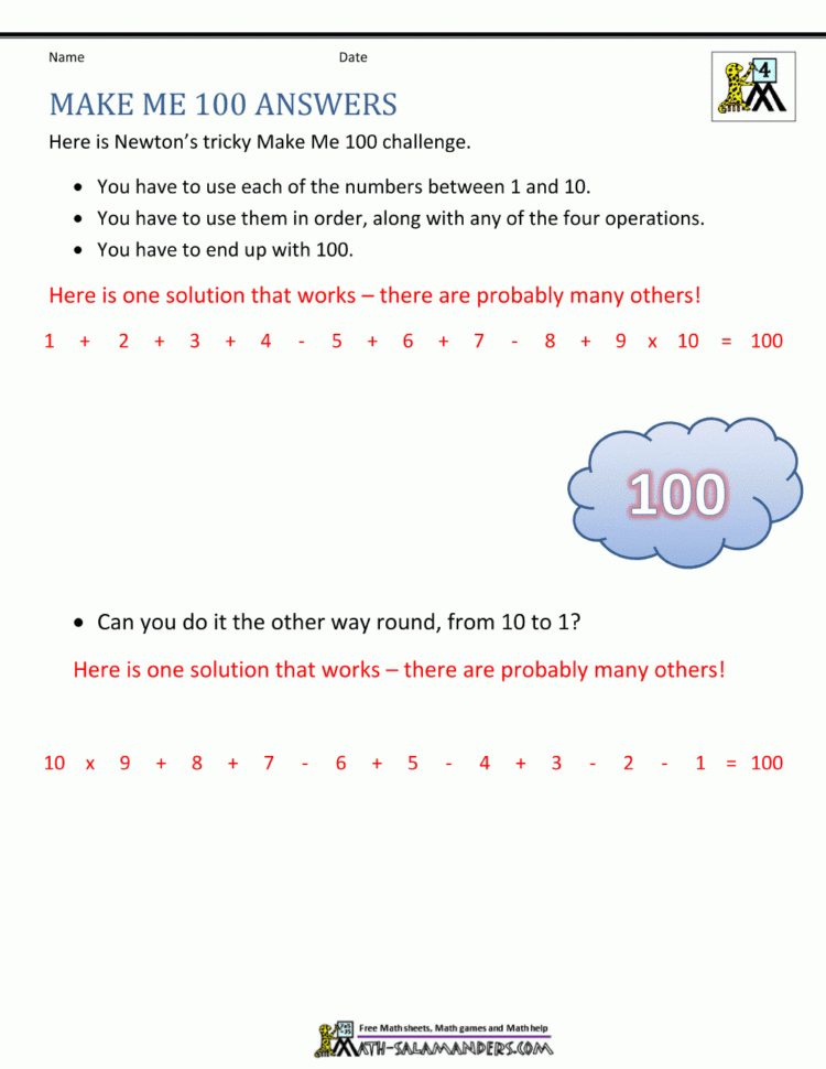 4Th Grade Math Problems 4Th Grade Math Problems