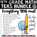 4Th Grade Math Teks Year Long Bundle All Math Teks Standards Included  Readiness  Supporting