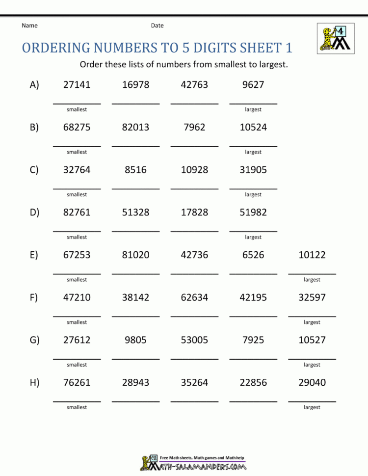4Th Grade Place Value Worksheets