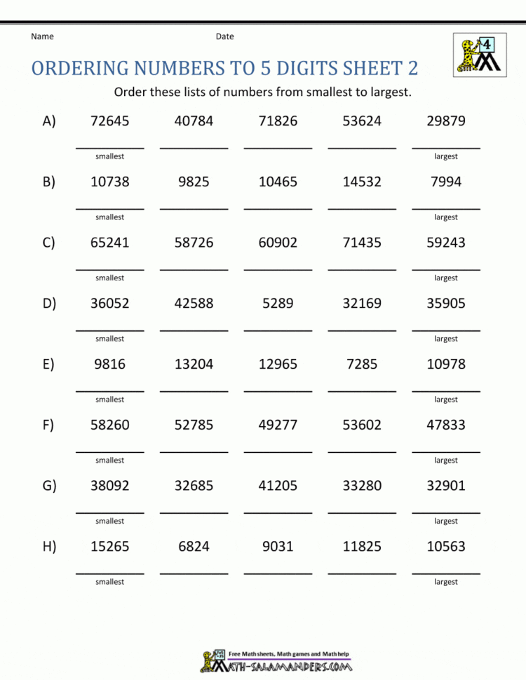 4Th Grade Place Value Worksheets