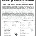 4Th Grade Reading Comprehension Worksheets Pdf For Print