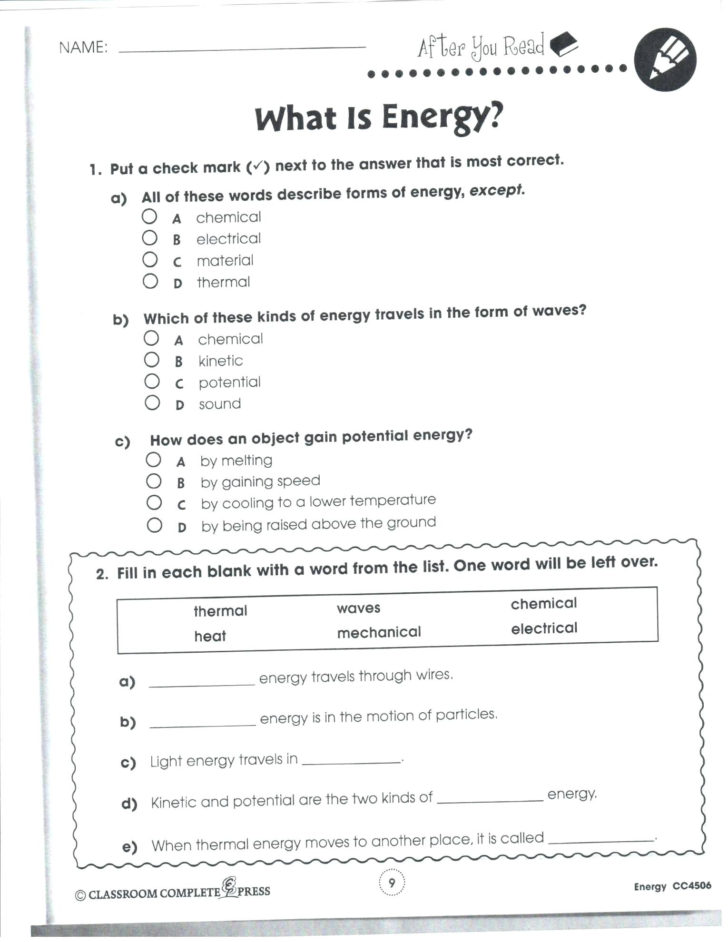 4Th Grade Comprehension Worksheets