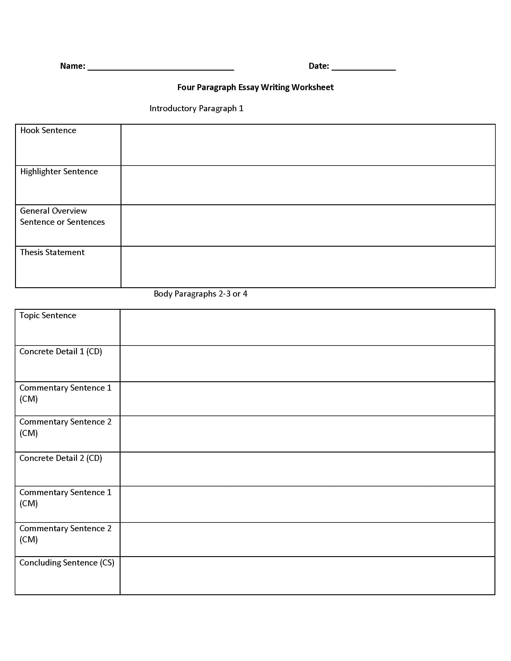 4Th Grade Writing Worksheets For Download Free  Math