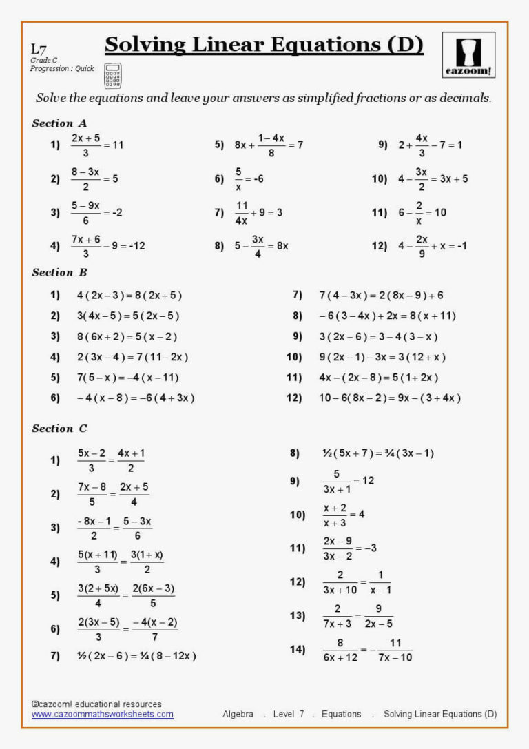 Fun Algebra Worksheets Db excel