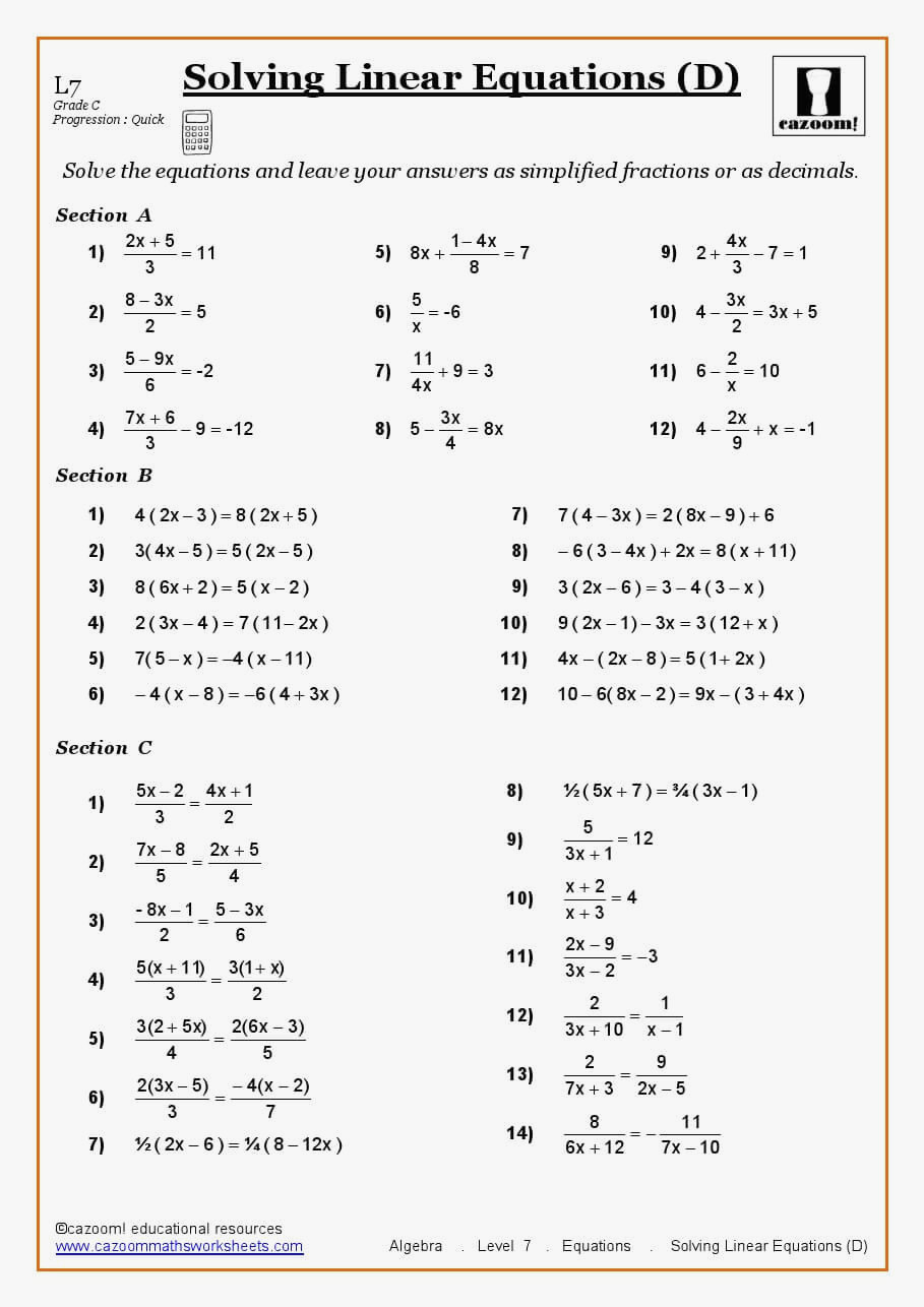 50 Fresh Of Math Worksheets Algebra Collection
