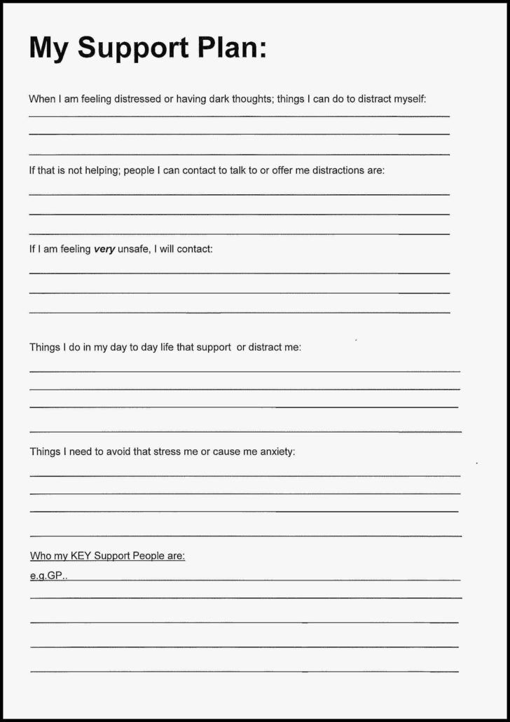 Crisis Prevention Plan Worksheet