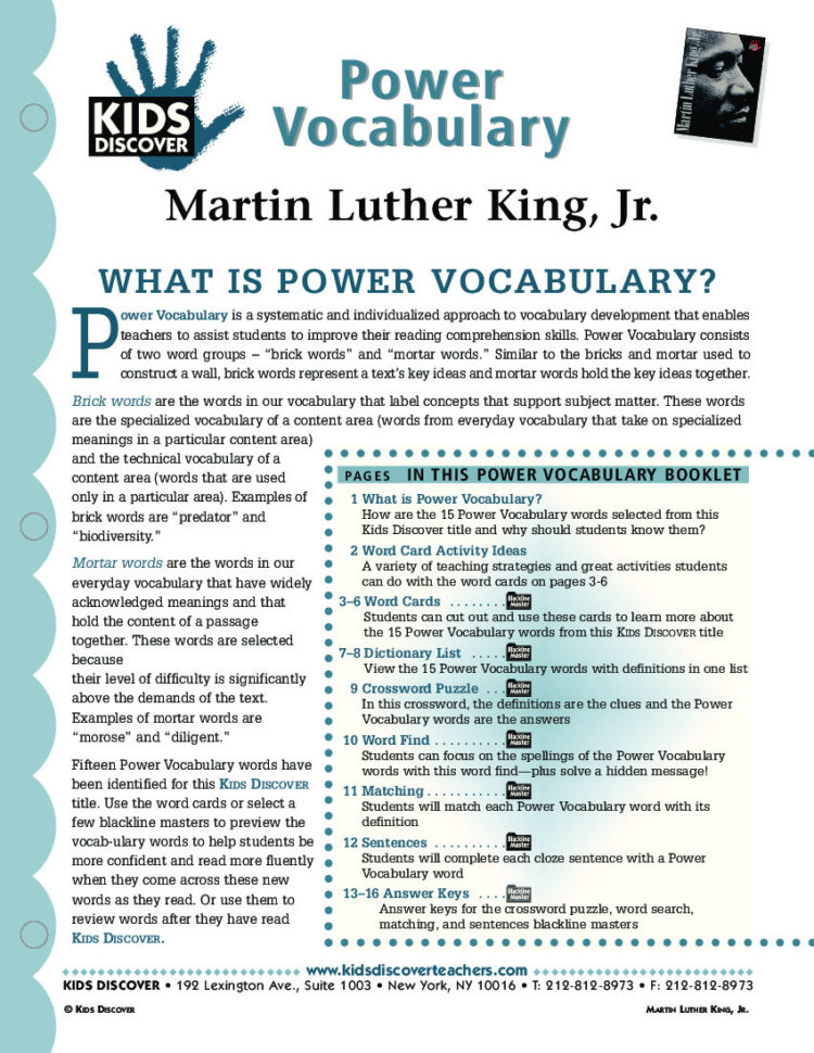 51 Martin Luther King Jr Worksheets King Research 27
