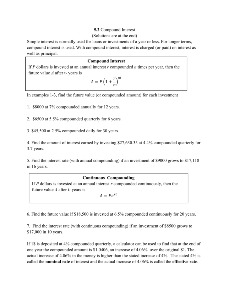 52 Compound Interest