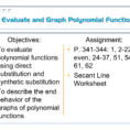 52 Evaluate And Graph Polynomial Functions Objectives