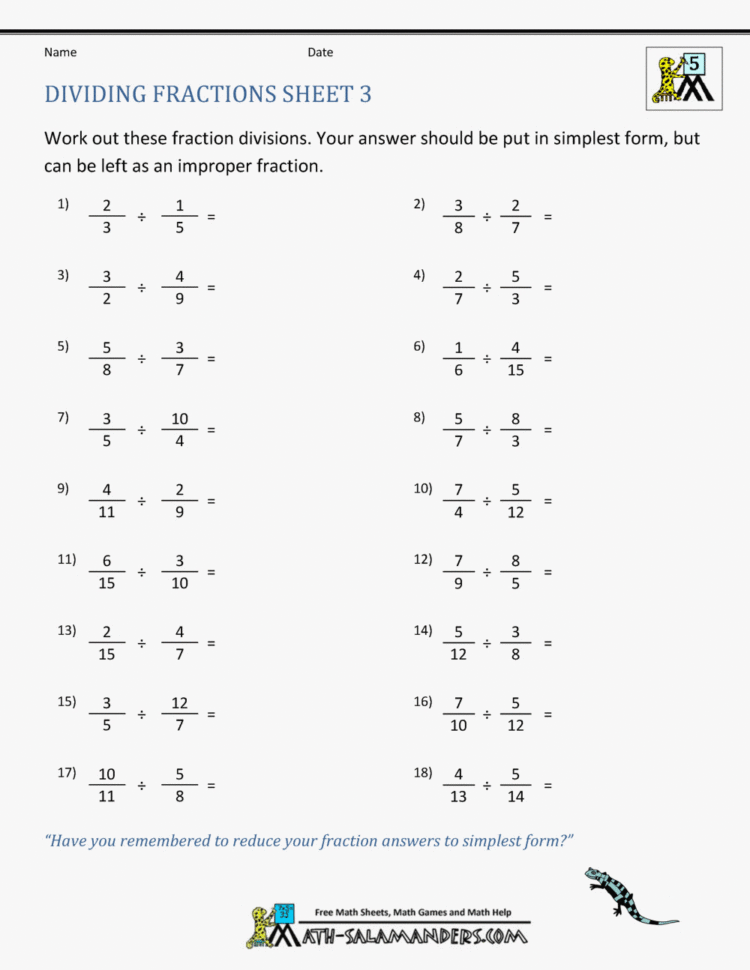 52 Lovely Of Various Multiplying And Dividing Fractions