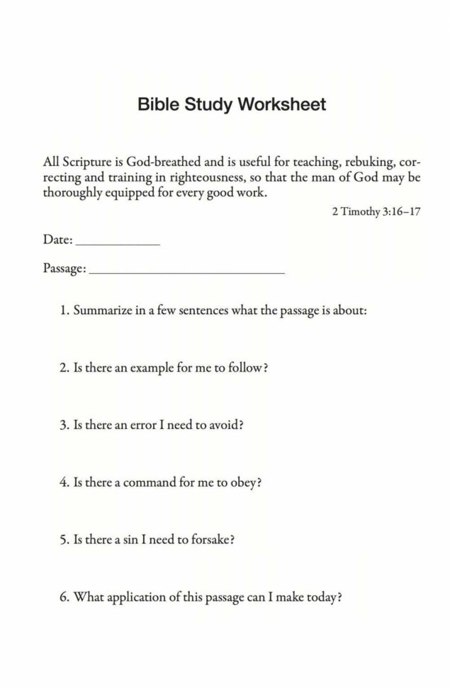 54 Bible Worksheets For You To Complete  Kittybabylove