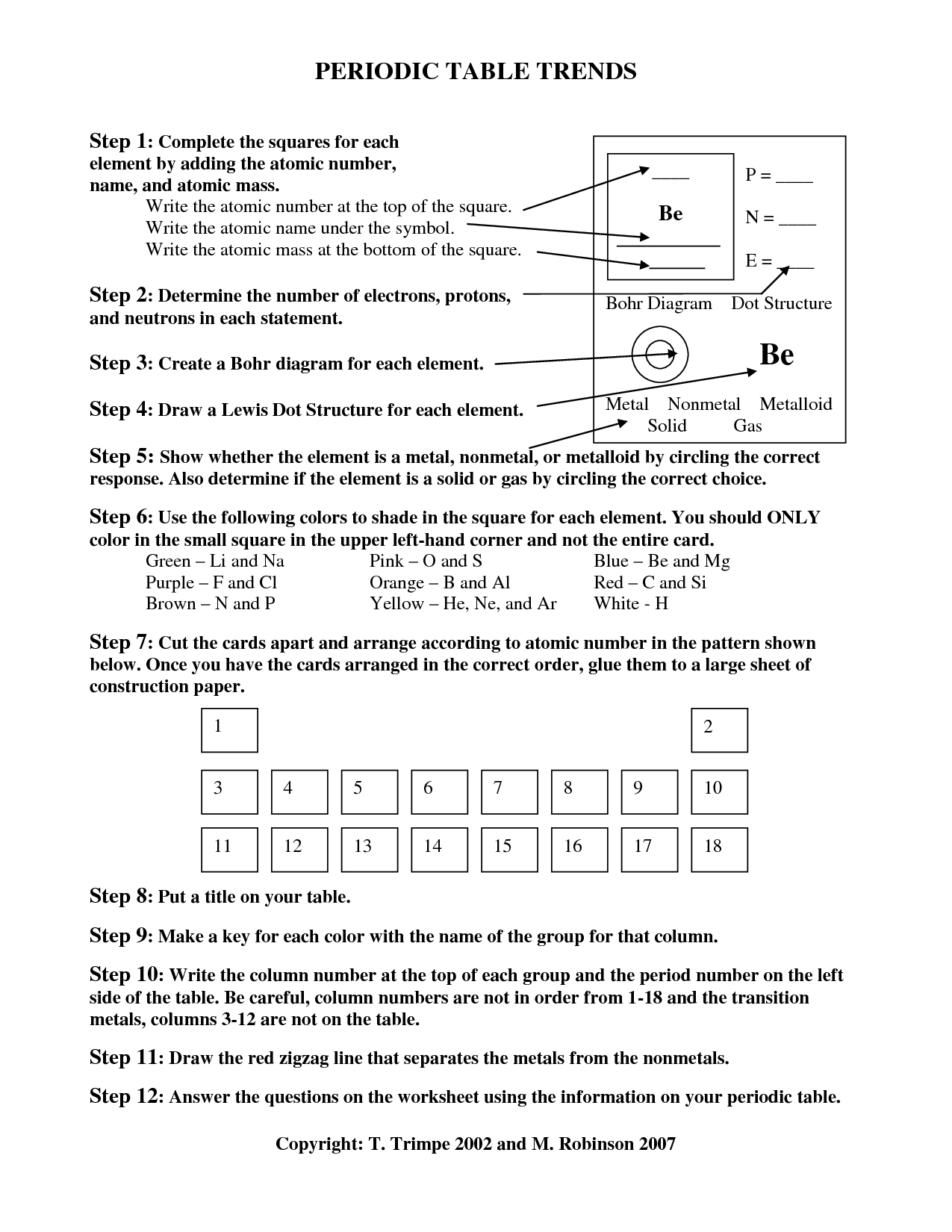 55 Color Coding The Periodic Table Student Worksheet Answers Db excel
