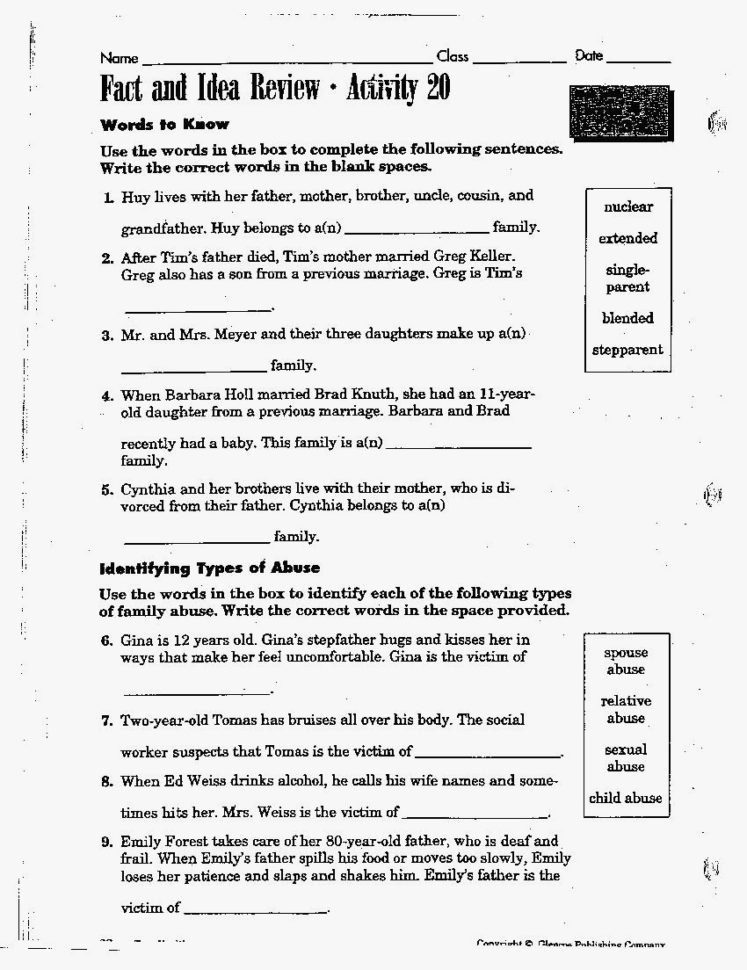 55 New Of Casual Middle School Health Worksheets Collection