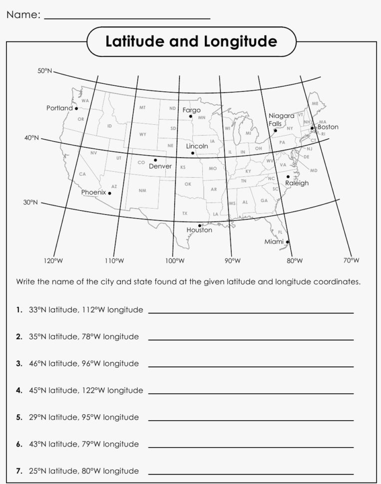 56 Beautiful Of Various Longitude And Latitude Worksheets