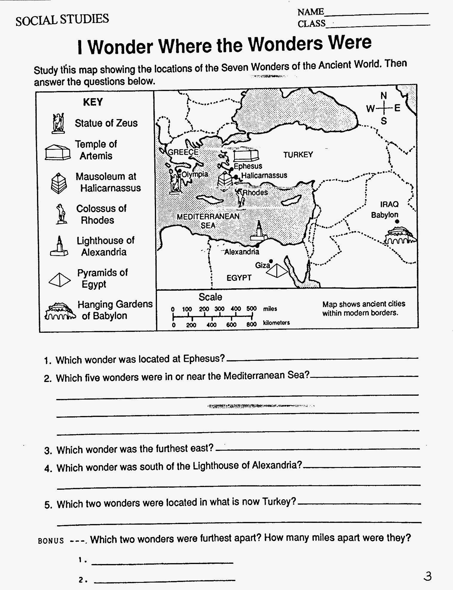 Sixth Grade Social Studies Worksheets Db excel