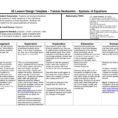 5E Lesson Plan Systems Of Equationswylie East High School