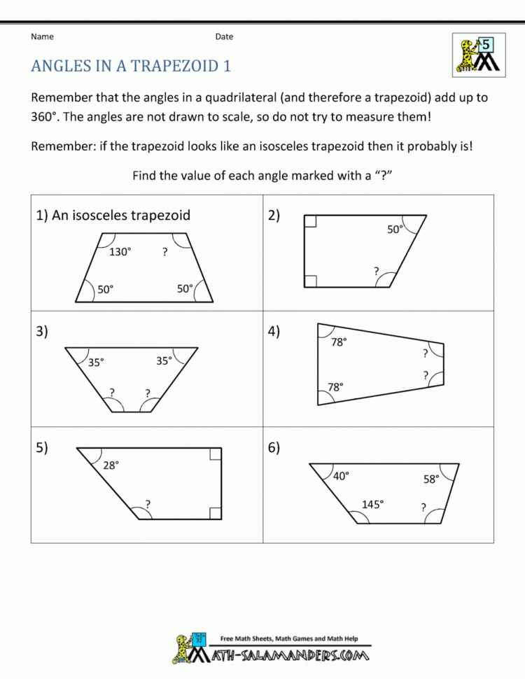 5Th Grade Geometry Worksheets — db-excel.com