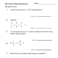 5Th Grade Math Review Worksheet Printable Elementary Worksheets