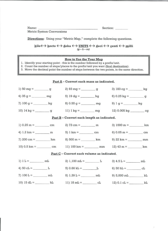 5Th Grade Metric Conversion Worksheets – Bluedotsheetco — db-excel.com