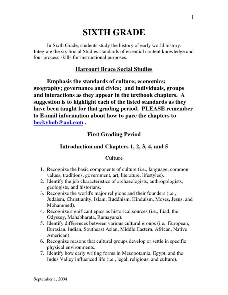 5Th Grade Social Studies Worksheets Pdf