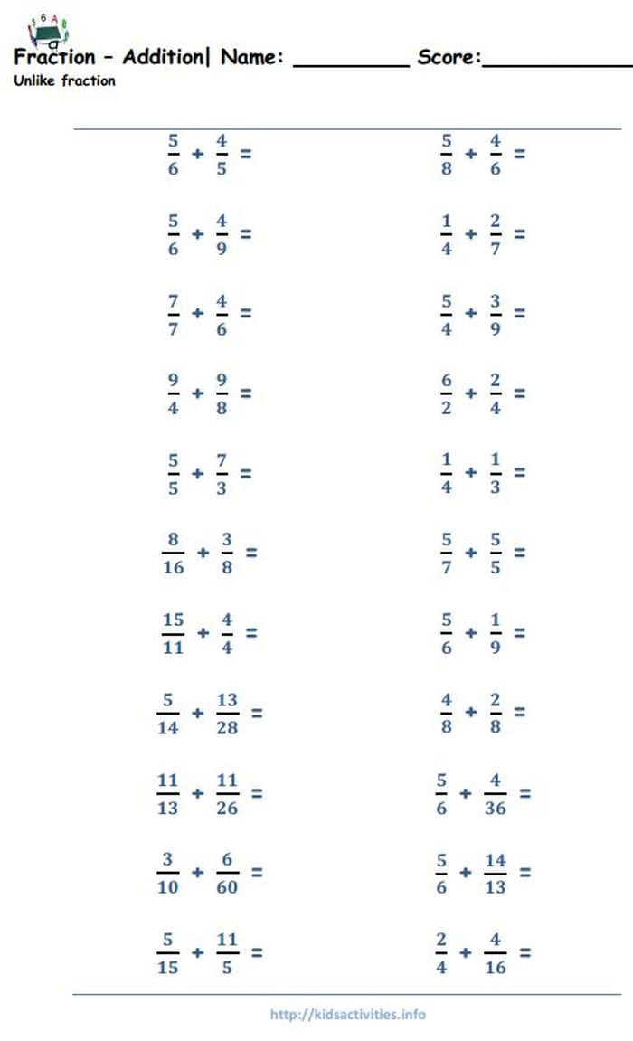 6 equivalent fractions worksheet 4th grade math fraction