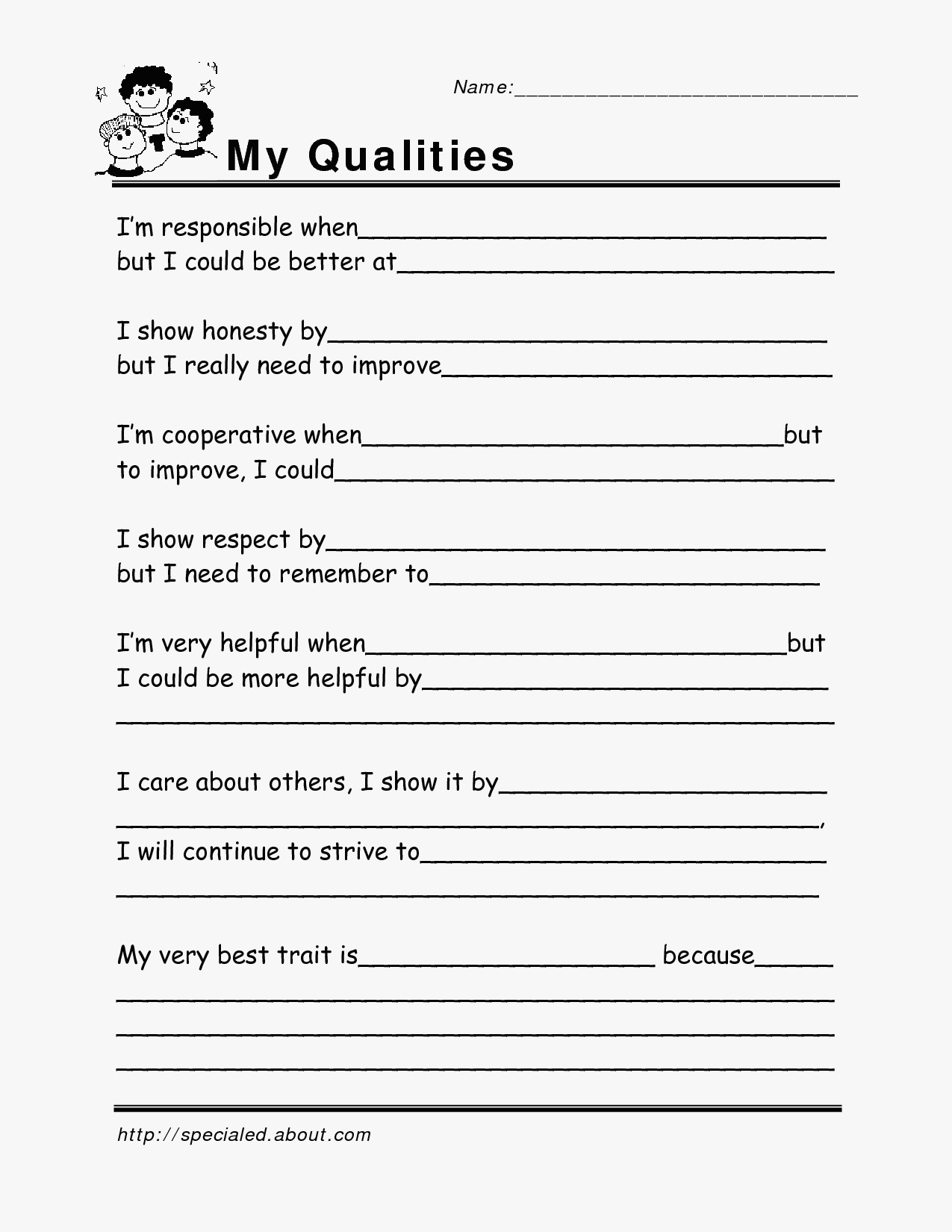 Free Printable Social Skills Worksheets For Adults