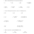 61 Simplifying Rational Expressions Worksheet