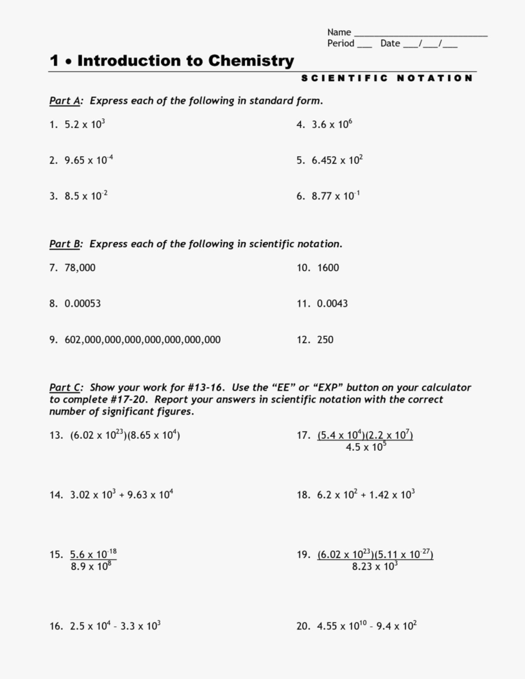 62 Luxury Of Classy Scientific Notation Worksheet Stock