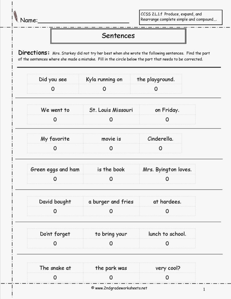 64 Unique Of Original Correct The Sentence Worksheet Photos