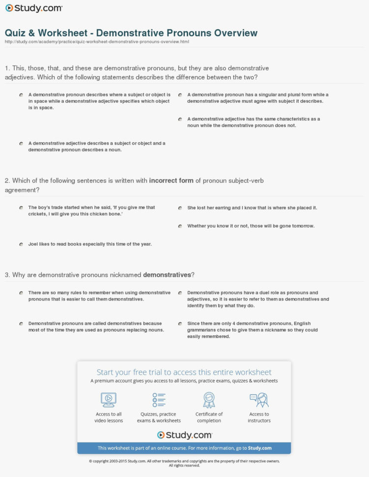 68 Awesome Of Detail Demonstrative Pronouns Worksheet Photos