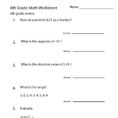 6Th Grade Math Equations And Inequalities Worksheet With