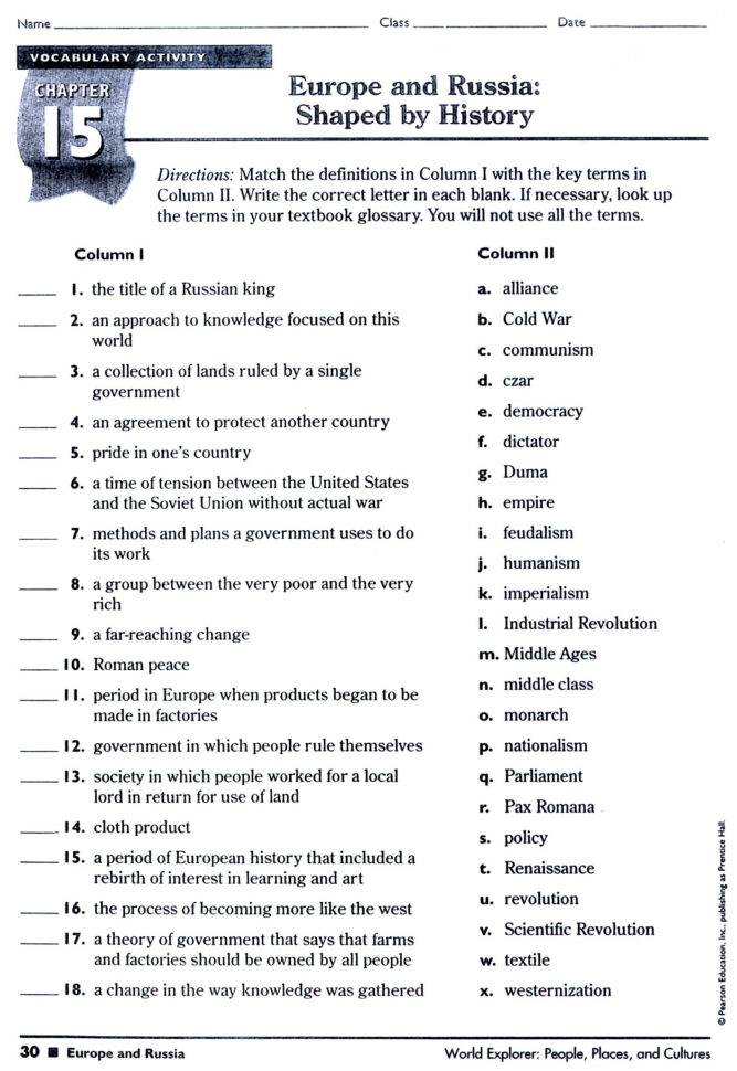 English Worksheets For 6th Grade