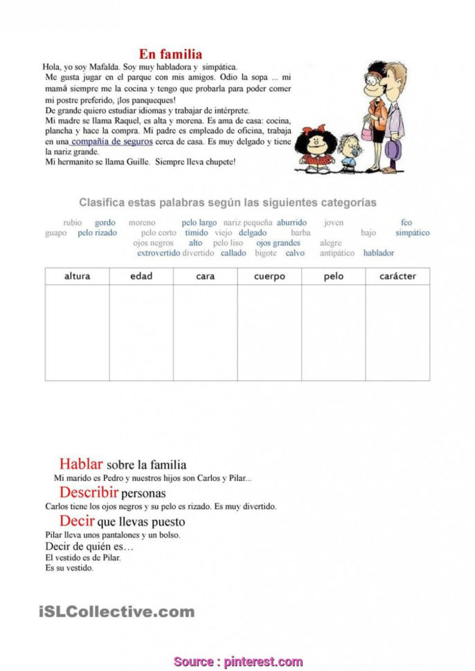 7 Simple Spanish Lesson Plan Mi Familia Images  Ehlschlaeger
