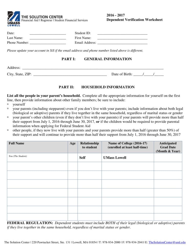 7 Steps In Filling Out A Dependent Verification Form