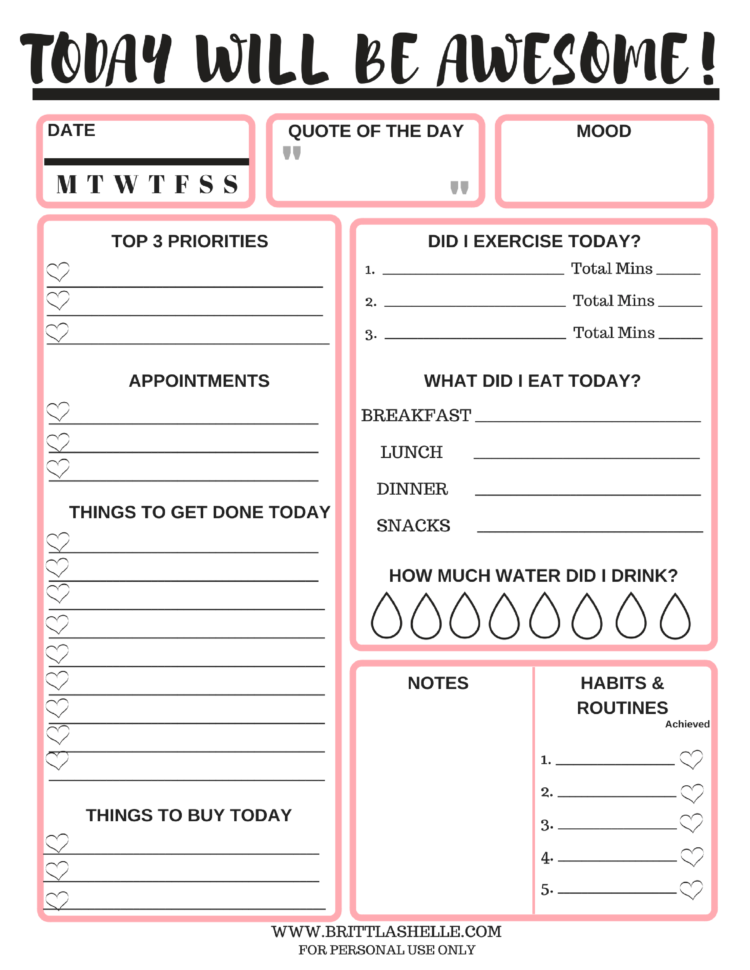 70 Effective Goal Setting Worksheets  Kittybabylove