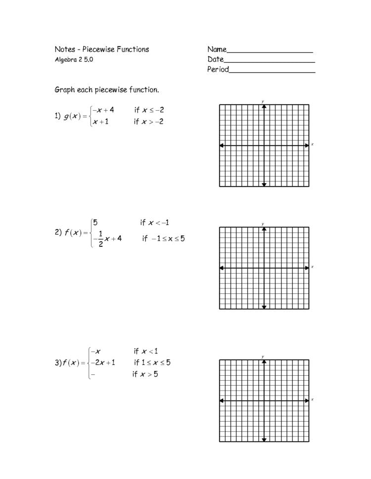 7Th Grade Math Functions Worksheets  Printable Worksheet