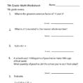 7Th Grade Math Review Worksheet  Free Printable Educational
