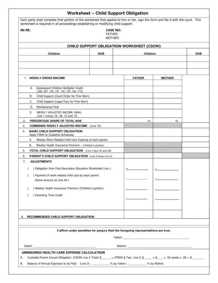 8 Divorce Worksheets Breaking Up The Legal Y  Pdf