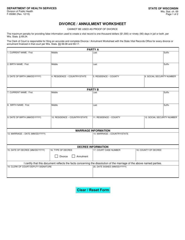 8 divorce worksheets breaking up the legal y pdf db excelcom