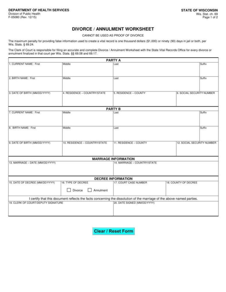 8 Divorce Worksheets Breaking Up The Legal Y  Pdf