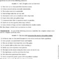 8 Sentences Finding Subjects And Predicates Language