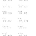 8Th And 9Th Grade Math Worksheets  Printable Worksheet Page